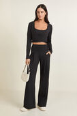 Nulu Long-Sleeve Cropped Wrap